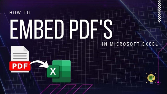 How to Embed a PDF in an Excel File