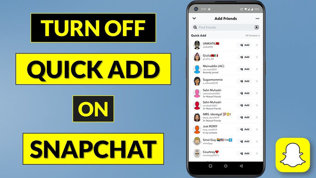 How To Remove Quick Add On Snapchat